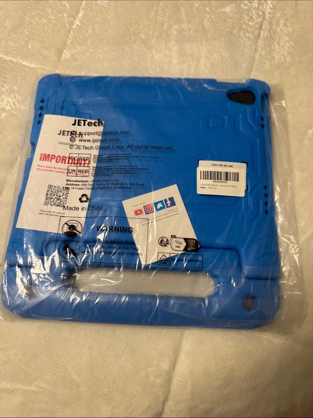 JETech Blue Protective Tablet Case with Handle for iPad 10.9